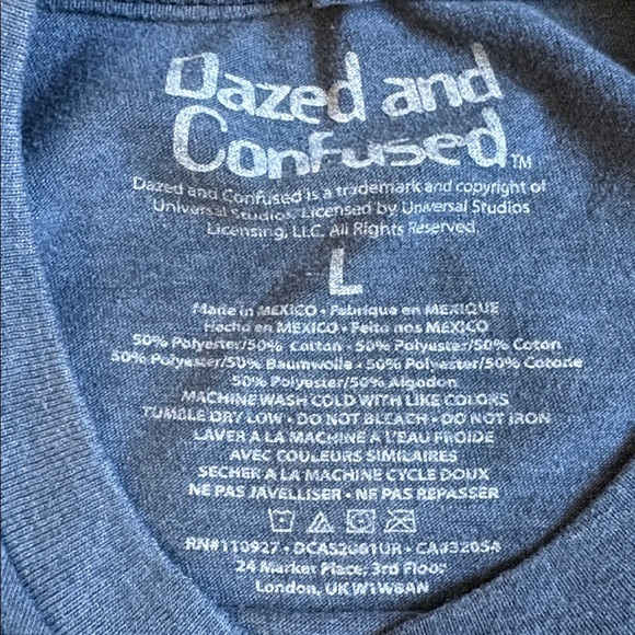 Vintage Dazed and Confused Matthew McConaughey Alright Graphic Blue T-Shirt - Picture 2 of 4